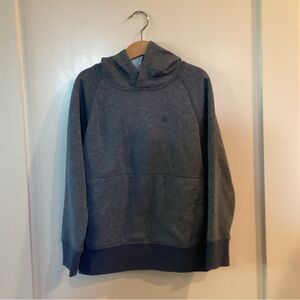 Hurley Men's Heather Gray Crewneck Hoodie Sweater